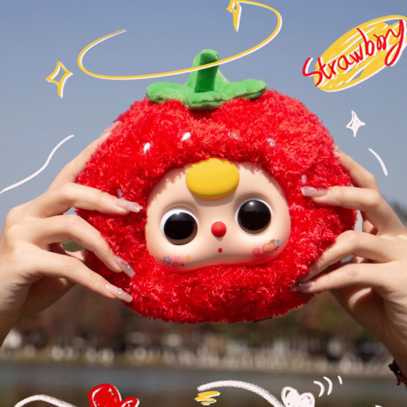 Baby Three Orchard Zipper Bag Plush Toy Doll