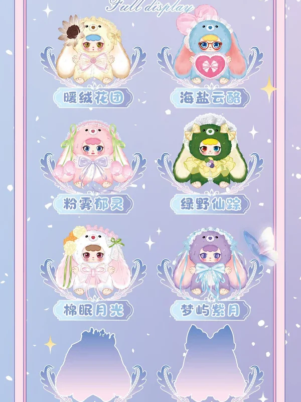 Kebidou Nai Fu Lilttle Rabit 100% Plush Series toy surprise box Dolls